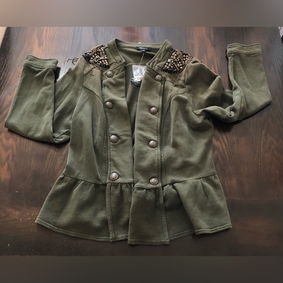NWT TORRID | Military Olive Green Embellished‎ Jacket 14/16 100% Cotton utility - Picture 5 of 10